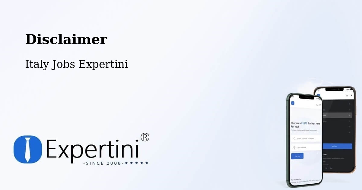 Disclaimer – Cesena - Italy Jobs Expertini