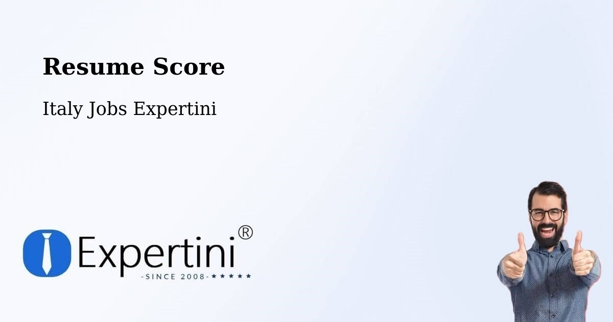 Resume Score & Job Description Match Tool – Cesena - Italy Jobs Expertini